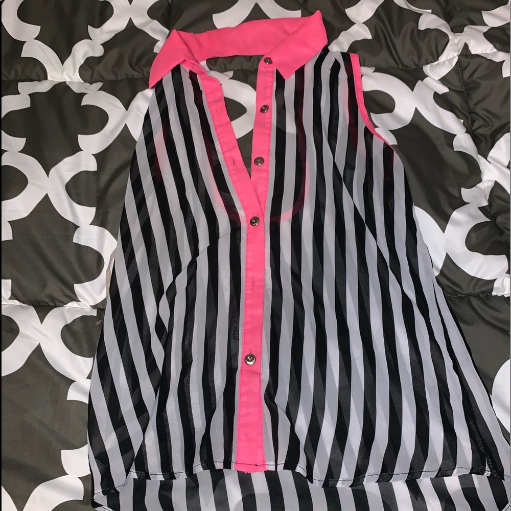 Striped Mesh Shirt